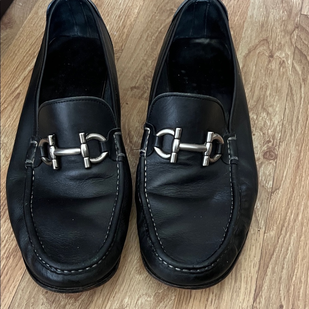Men's Black Leather Bit Loafers Ferragamo